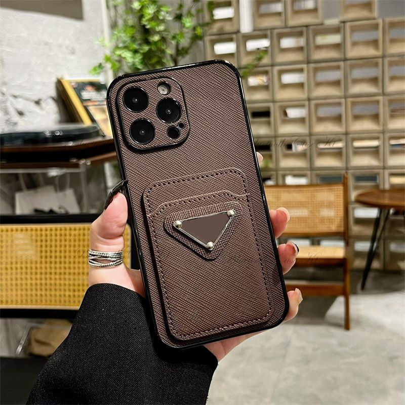 Brown P Designer with card slot