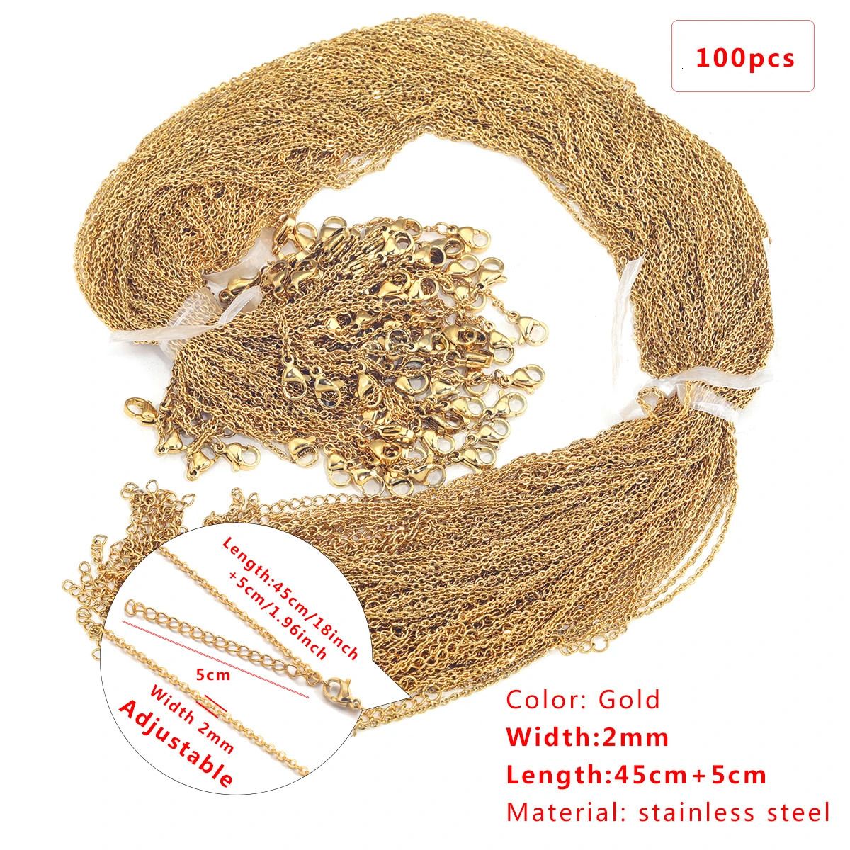 Gold2mm-45-5 cm