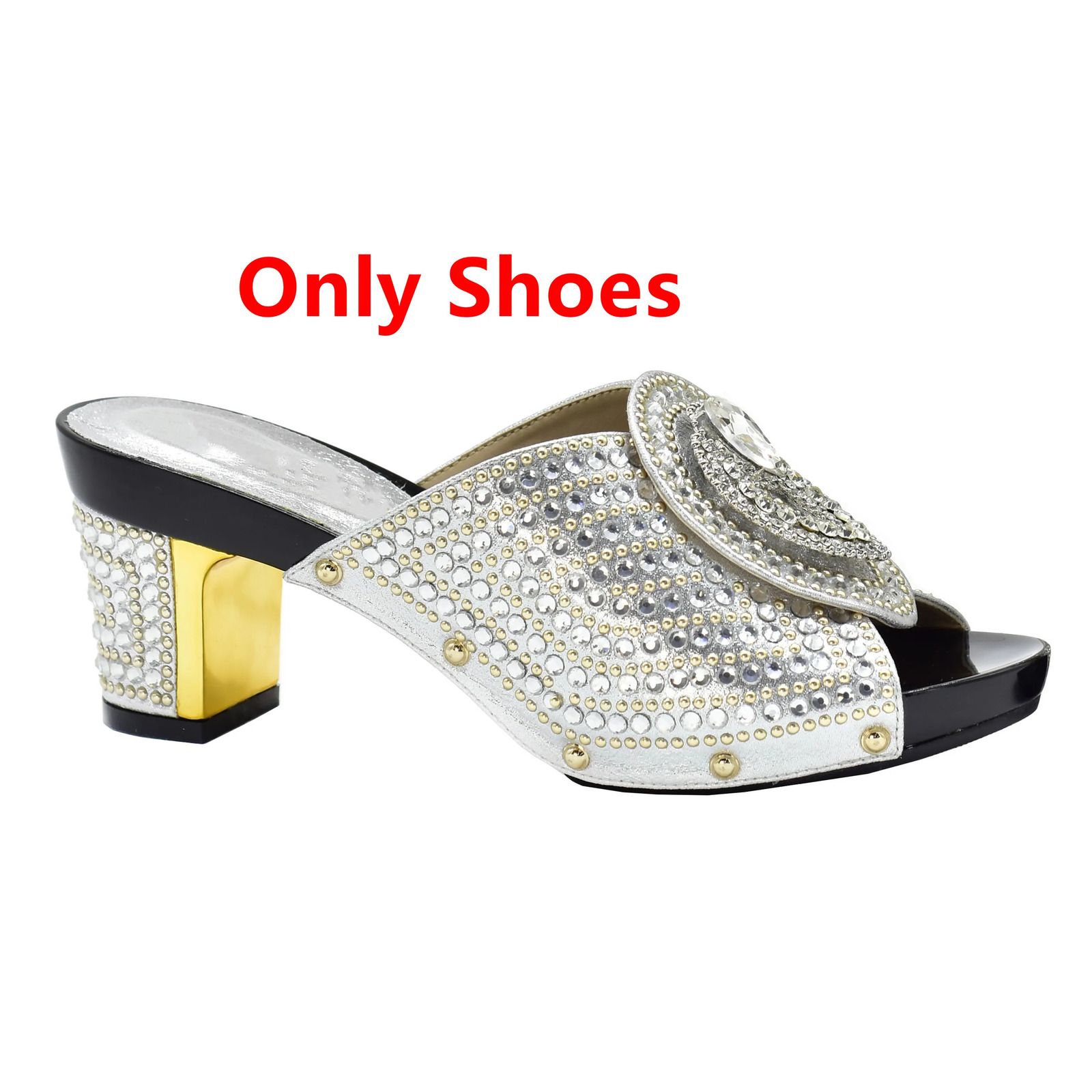 silver only shoes