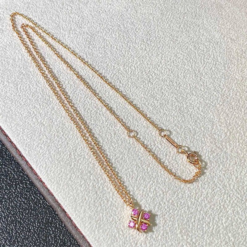 Rose Gold Pink Diamond Necklace