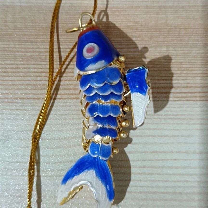 Blue Fish with Rope-Fish 6cm about