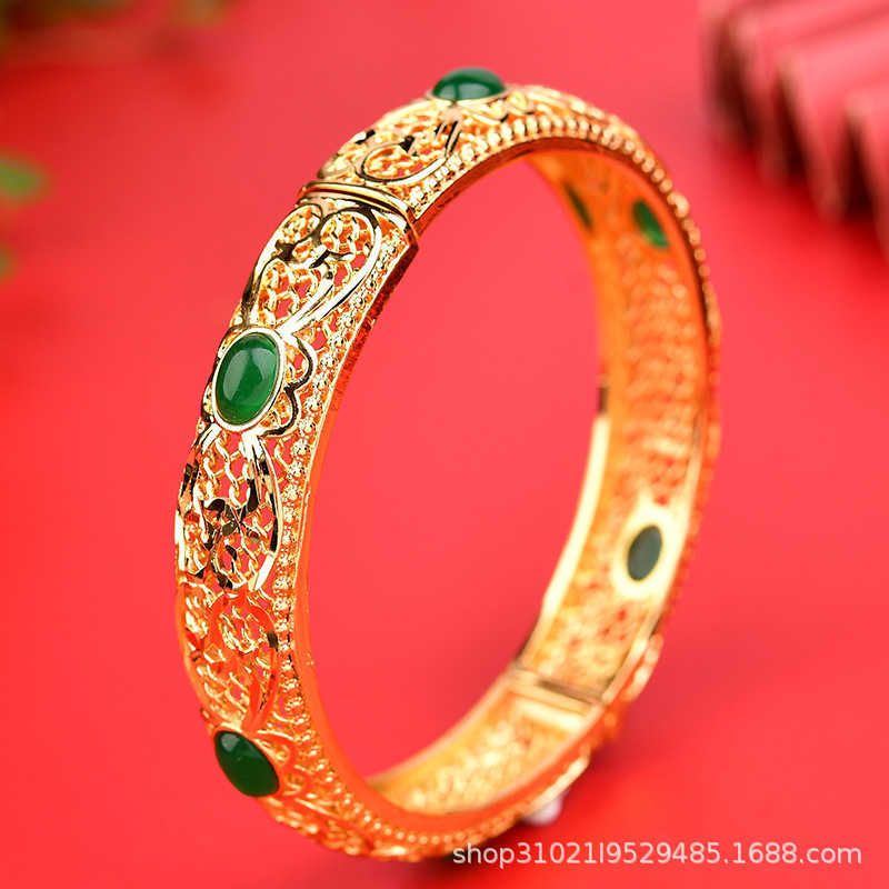 3 Enamel Hollow Bracelet