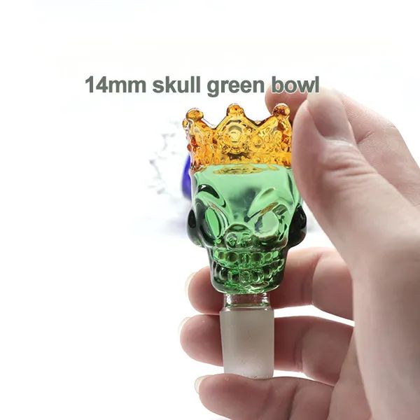 14mm skull green bowl