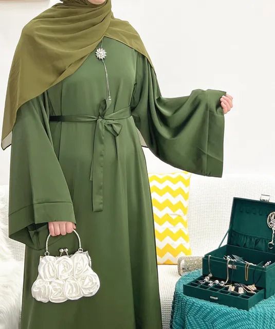 Army Green Abaya-l