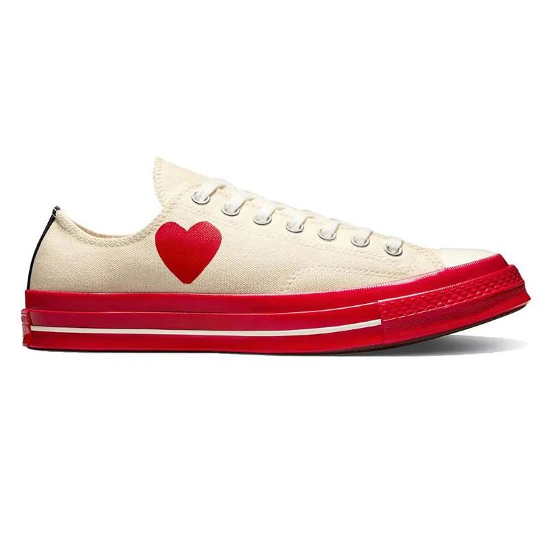 #7 play egret red midsole low