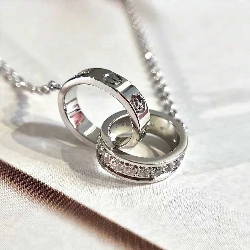 Love Diamond Necklace - Platinum