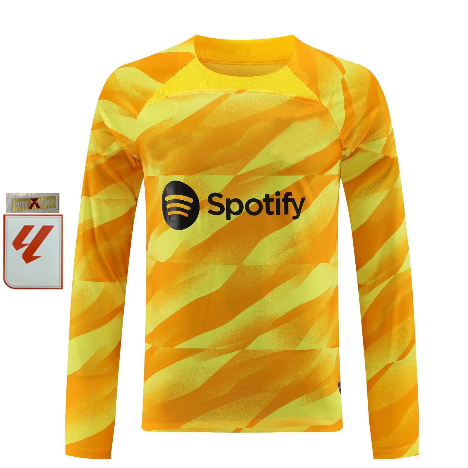 GK long sleeve yellow+patch+22 23