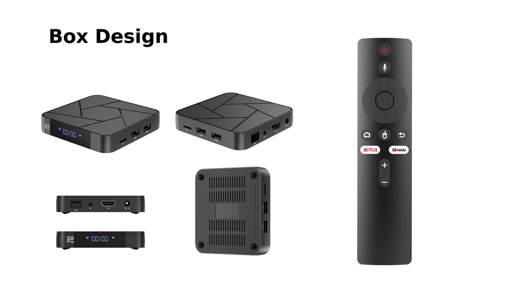 5PCS LOT Set Top Box S8 Pro Amlogic S905w2 ATV Android TV box with