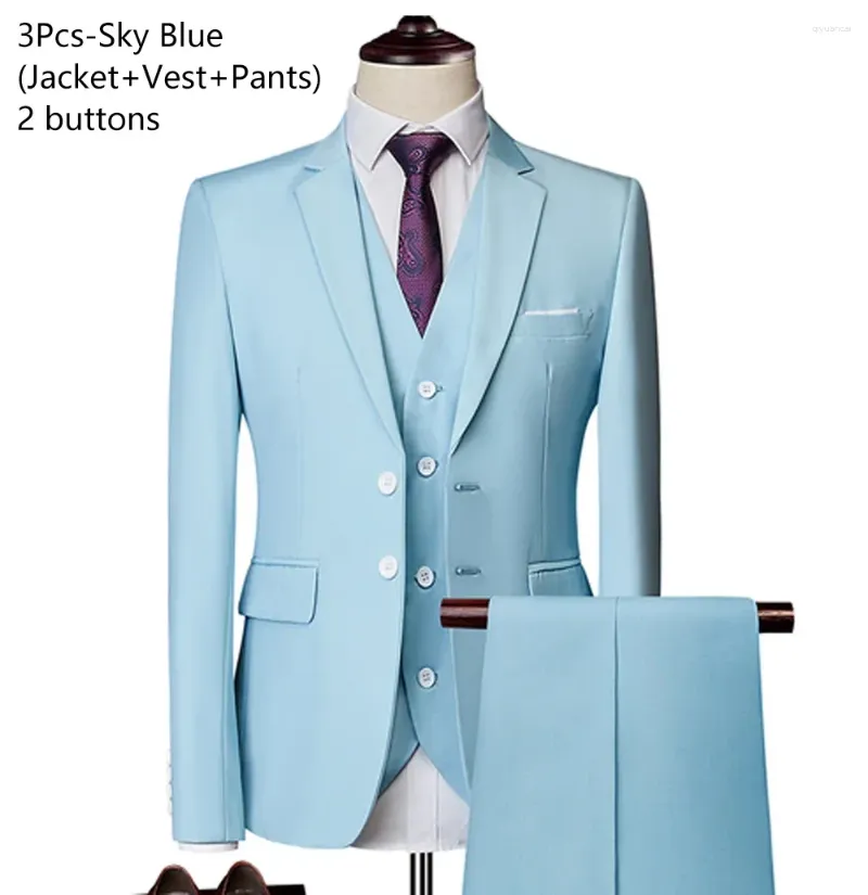 2 button Sky Blue