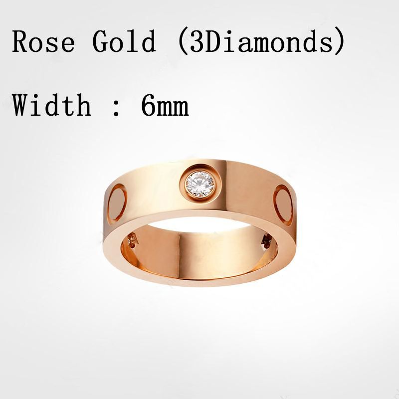 6 Mm-or rose Diamants