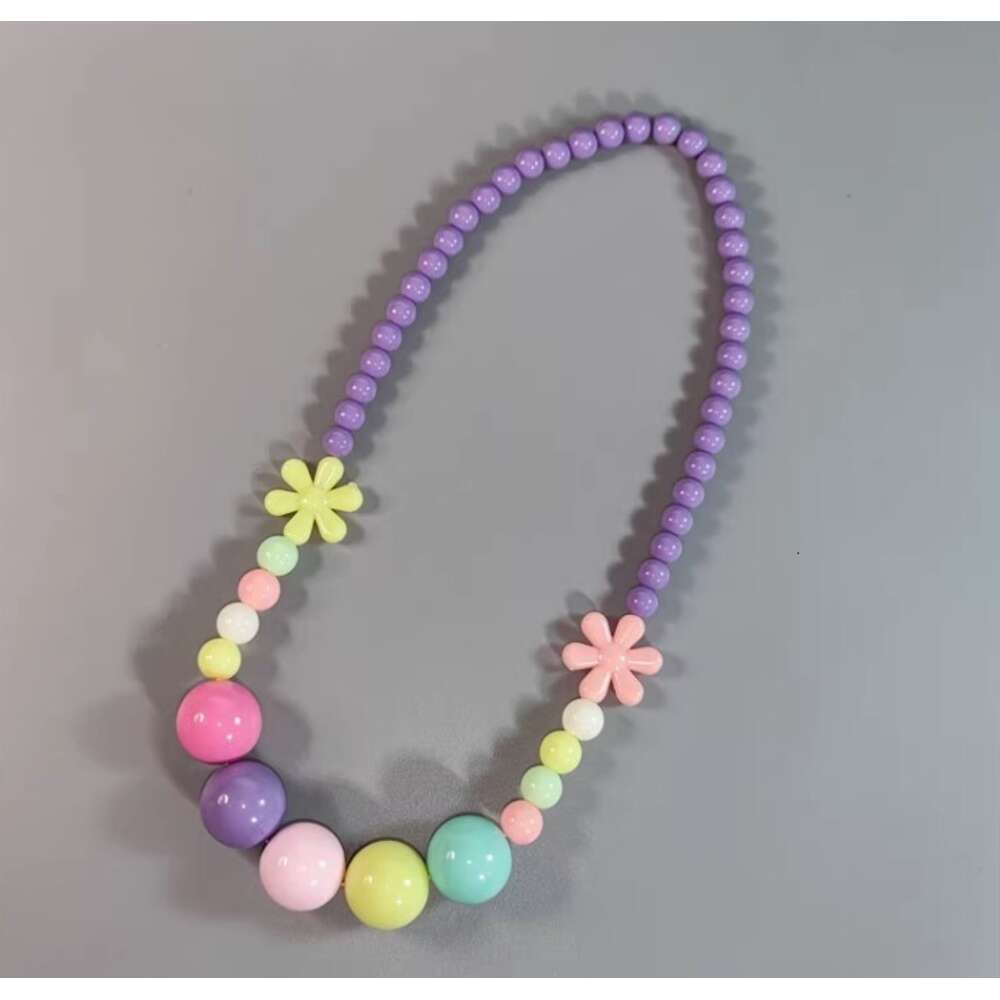 34 # A purple large bead necklace