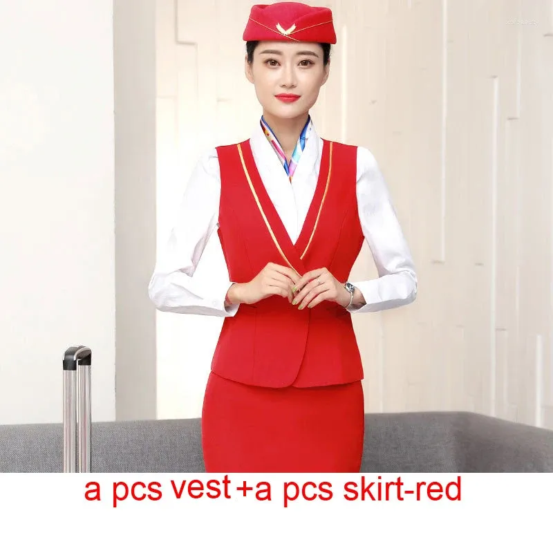 Rood vest en rok