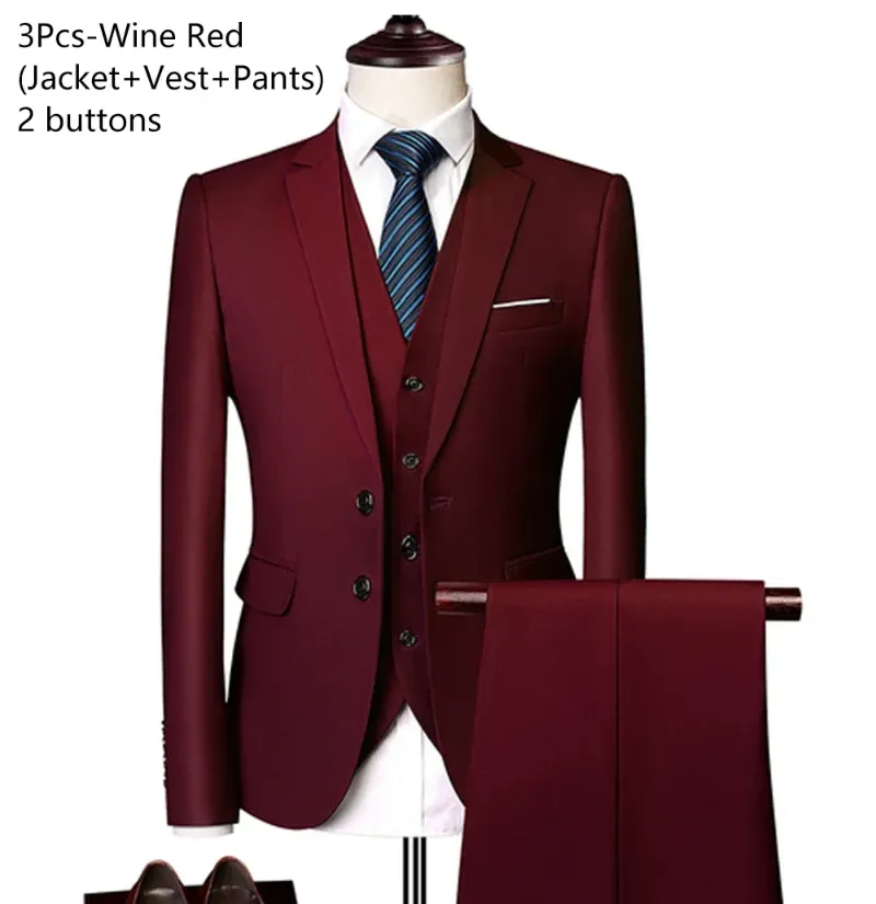 2 button Claret