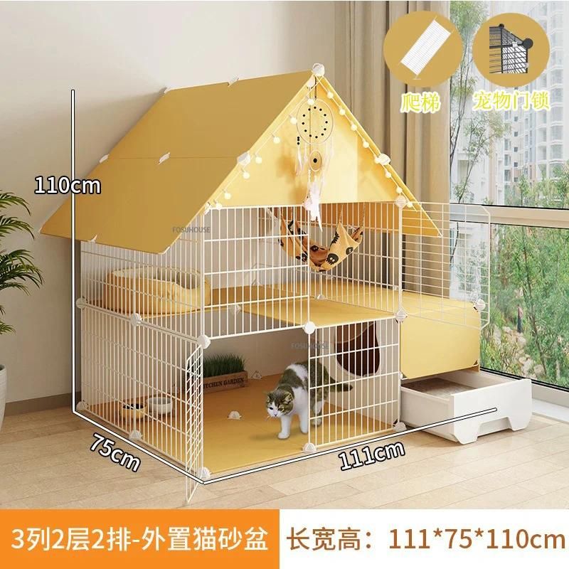 Cage pour chat simple A6-111x75x110cm