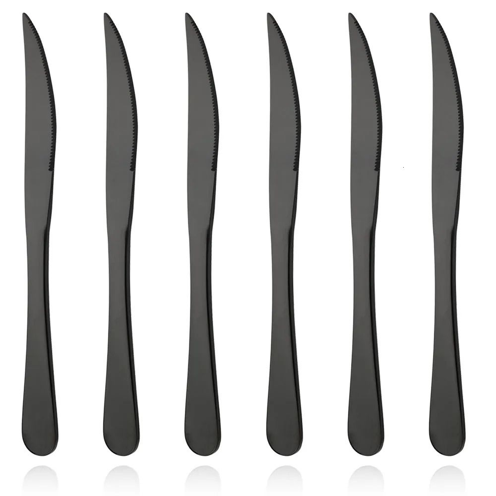 6 unidades de faca preta