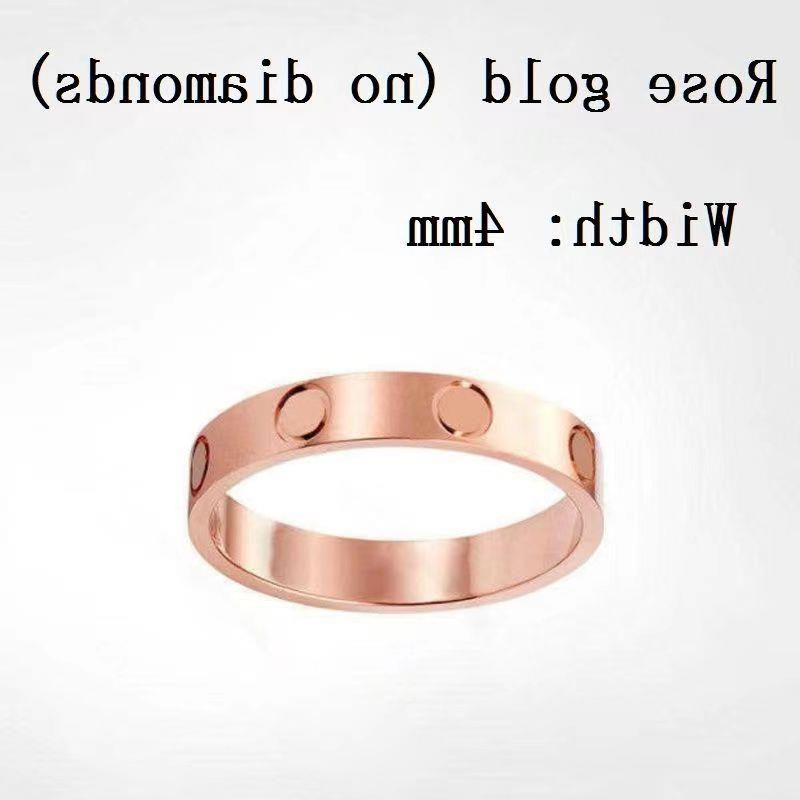 4mm rose gold no diamond