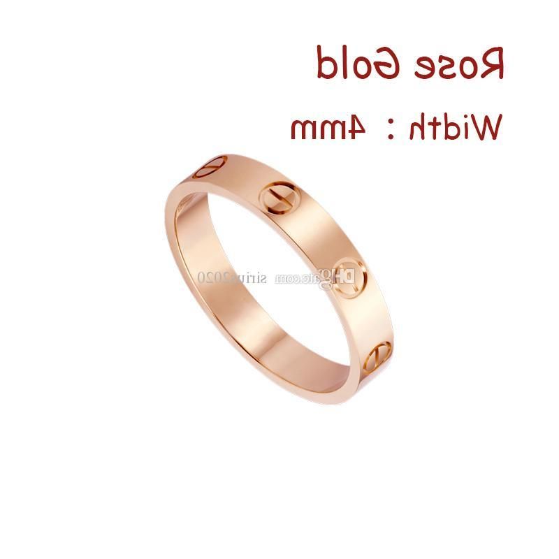 Rose Gold (4mm) -Love ring