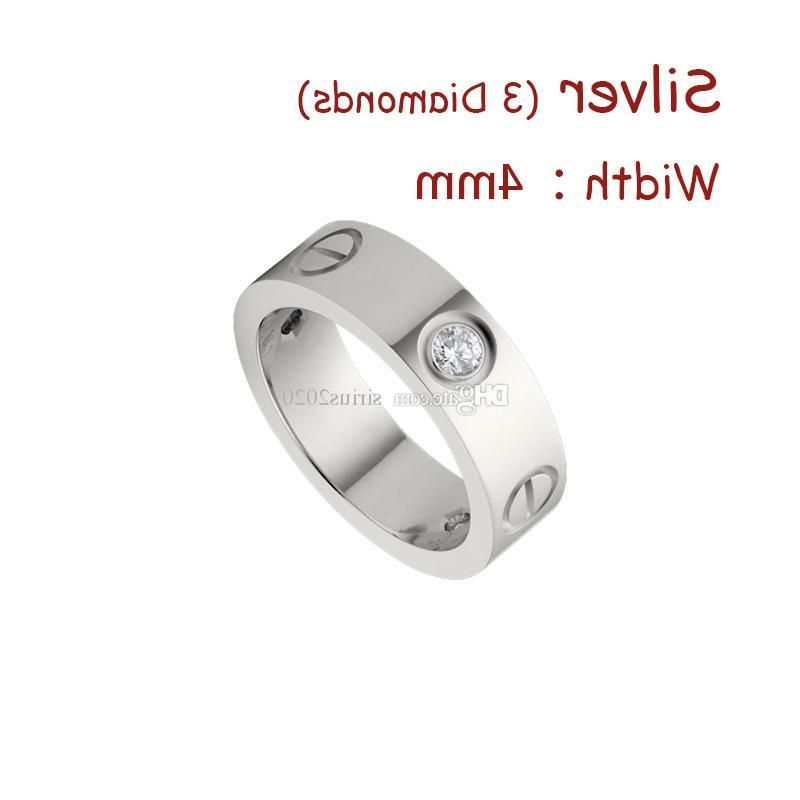 Zilver (4mm) -3 diamant