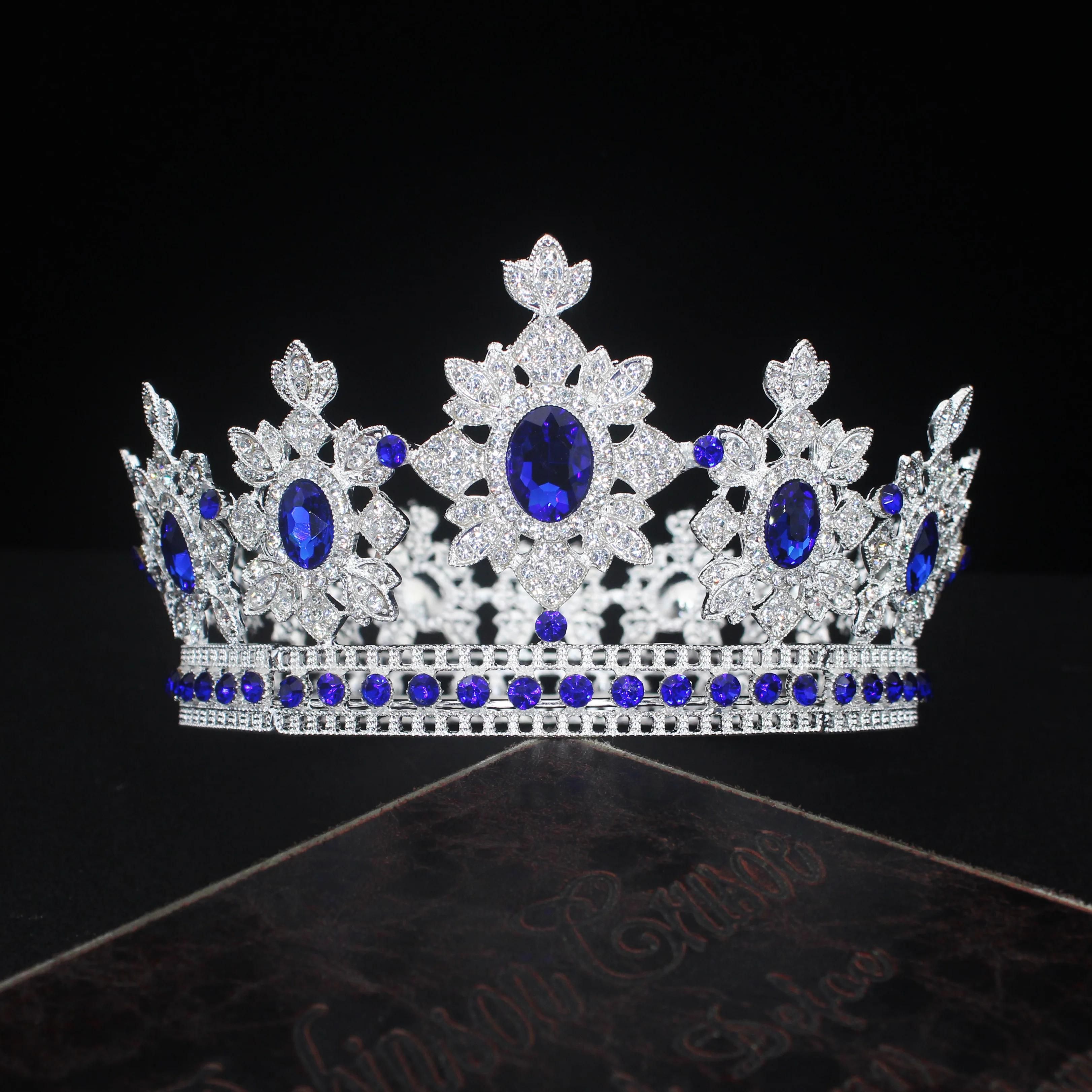 Couronne bleue argentée