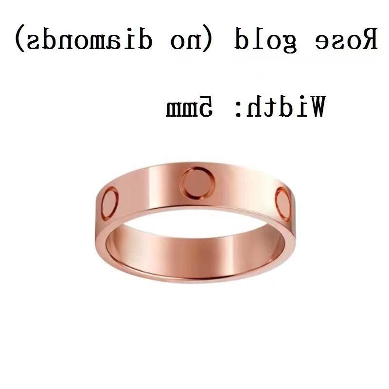 5mm rose gold no diamond