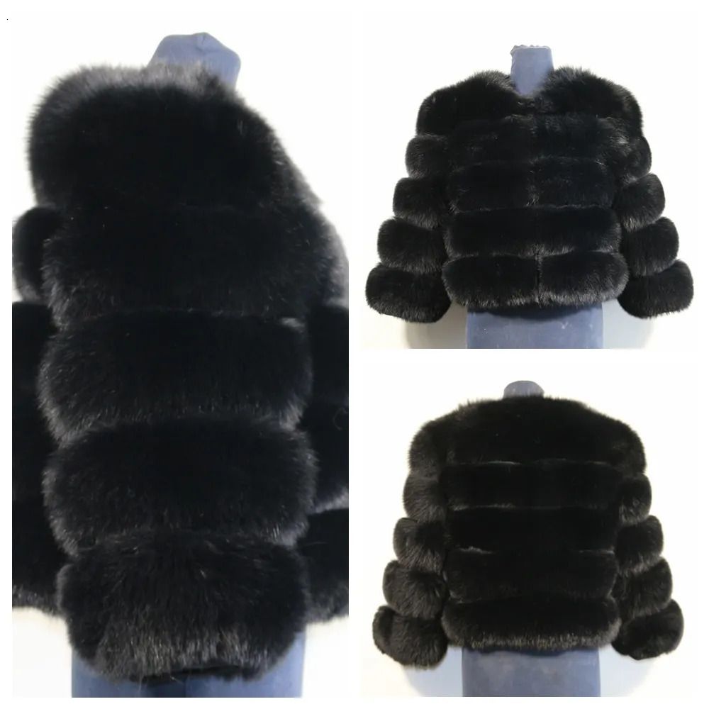 black fur jacket