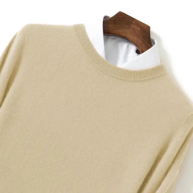 beige round neck