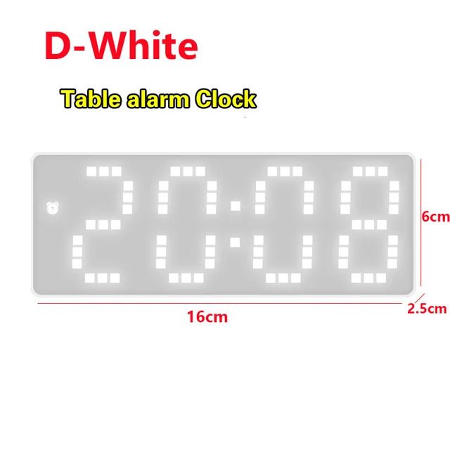 Horloge de table D-blanc