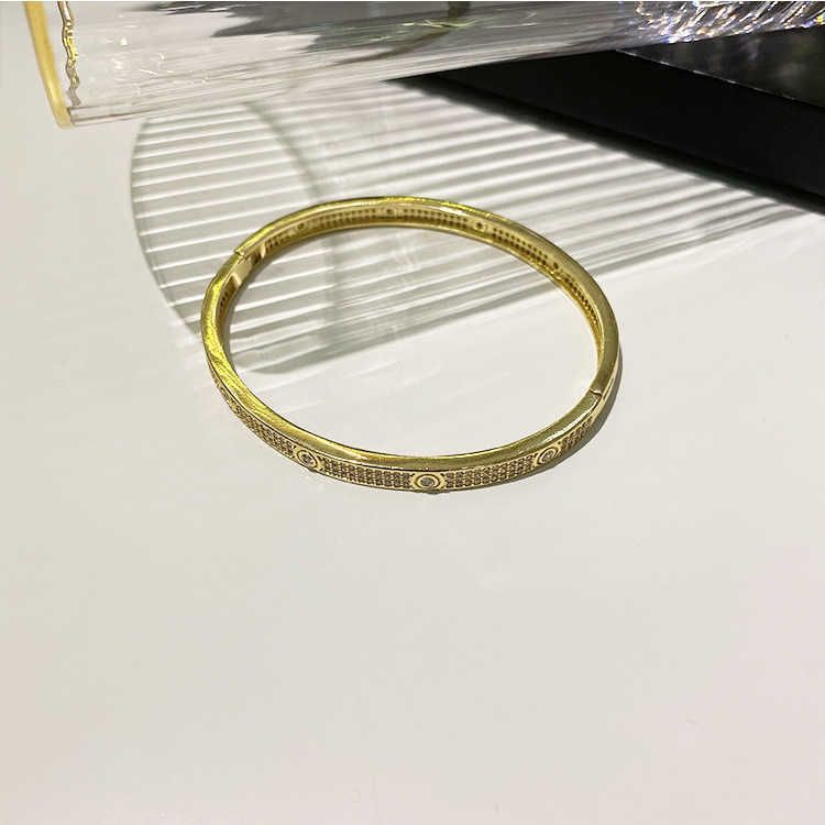 Okrągła bransoletka z cyrkonu oryginalna złoto