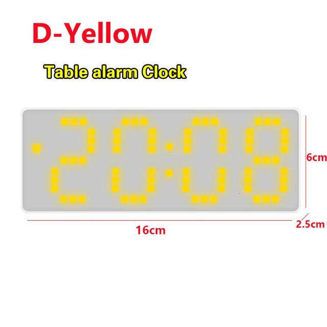 Horloge de table D-jaune