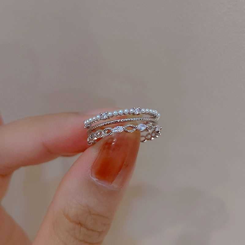 17 # Ring - Silver Triple Layer