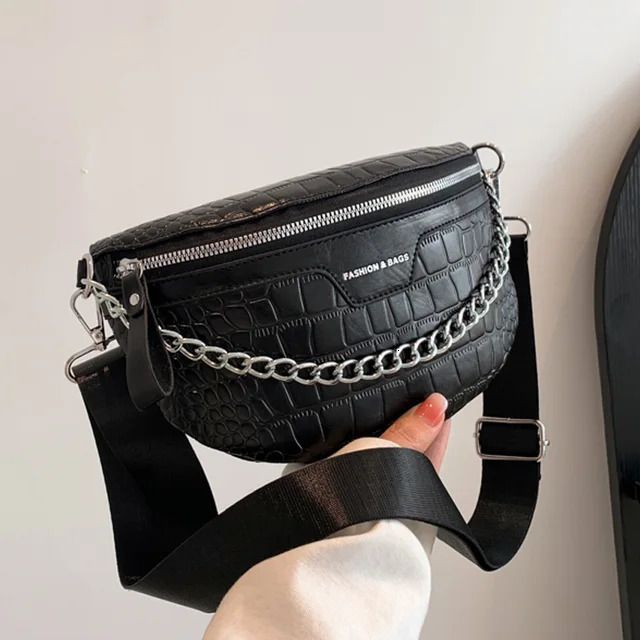 black waist bag