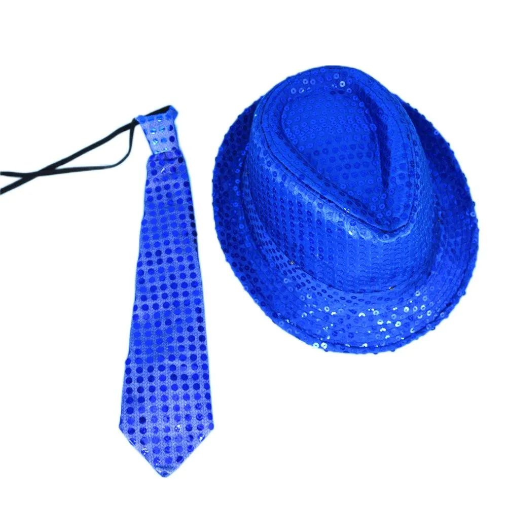gravata de chapéu azul escuro