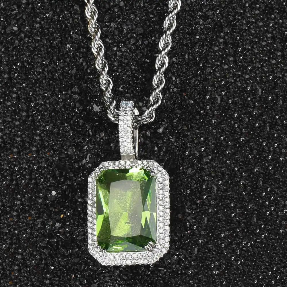 Peridot-sliver-Single Pendant