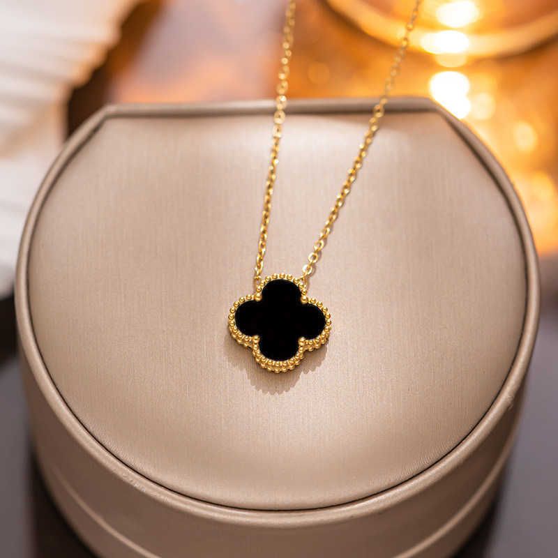 8853 Double Sided Black Necklace 1.5cm