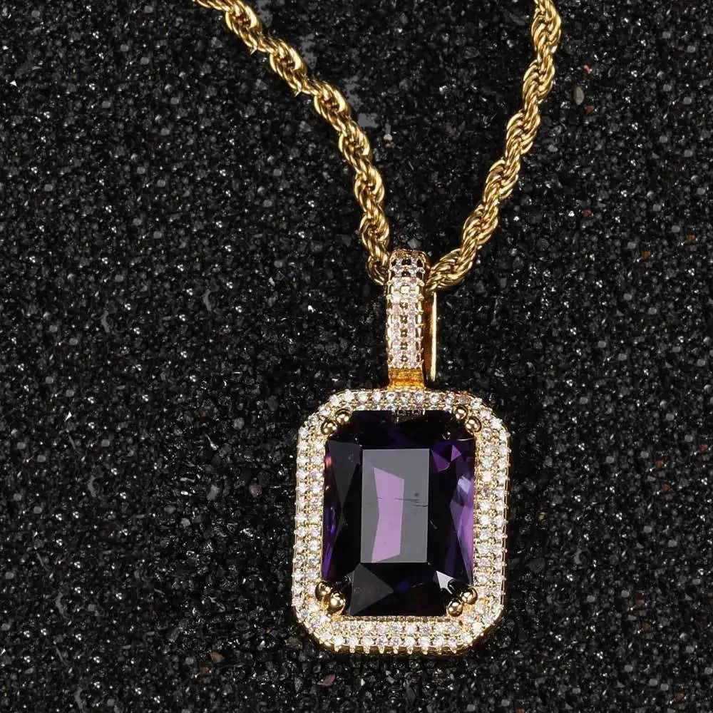 Purple-gold-Single Pendant