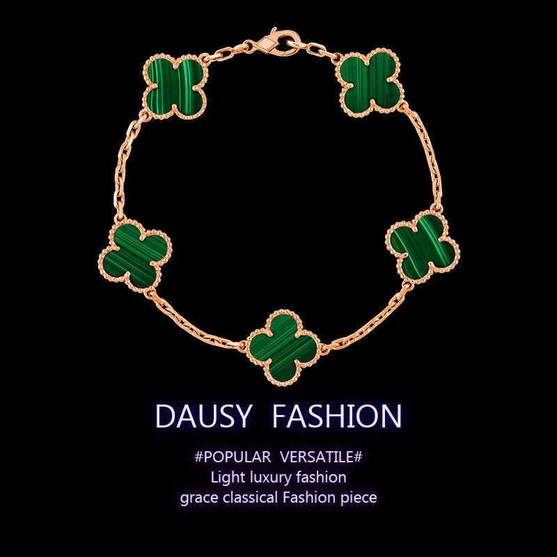 Malachite Bracelet Rose Gold-v Gold Hi