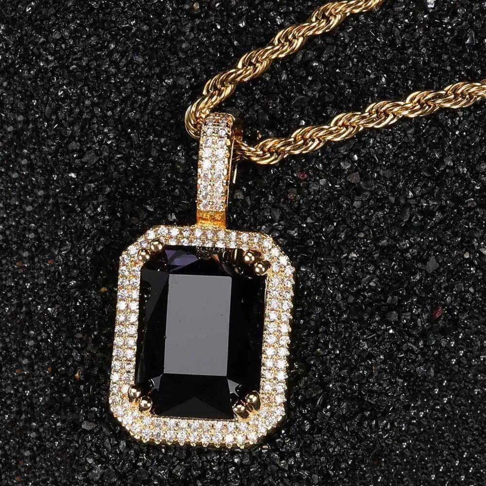 Black-gold-Single Pendant