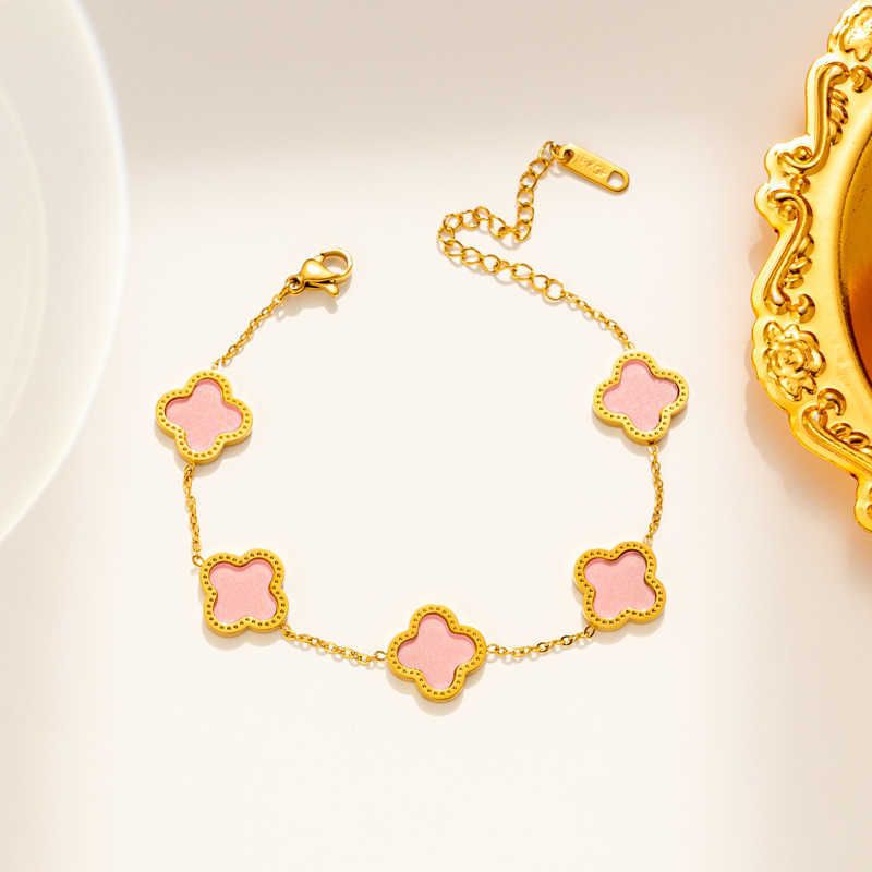 913 Golden Pink Shell Bracelet