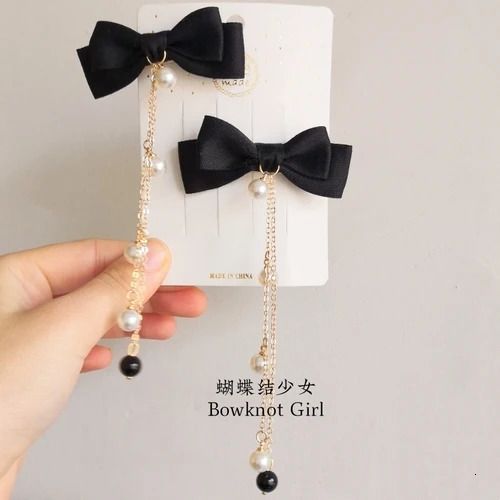 Black Bow Pair-One Size