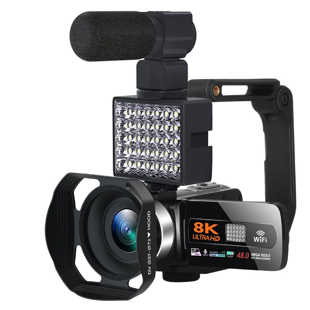 with Mic Led-8k Video Camera