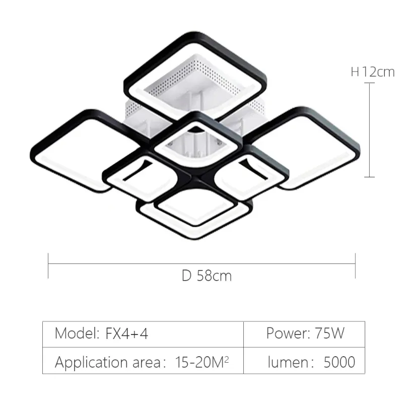 APP with RC dimmable 4 and 4 Black