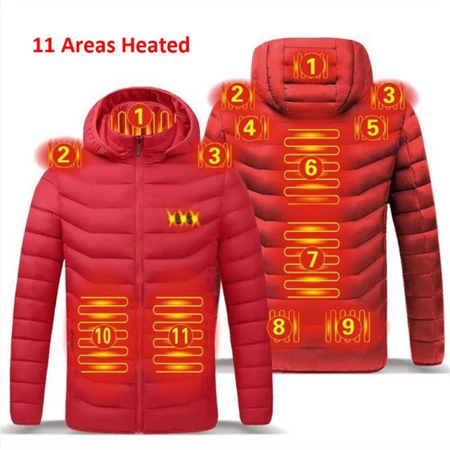 11 áreas aquecidas em vermelho