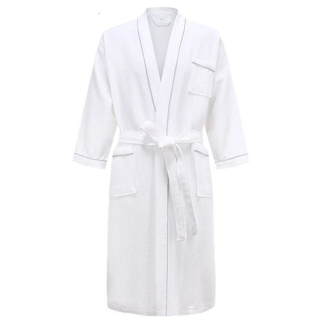 Silver Waffle Robe-M.