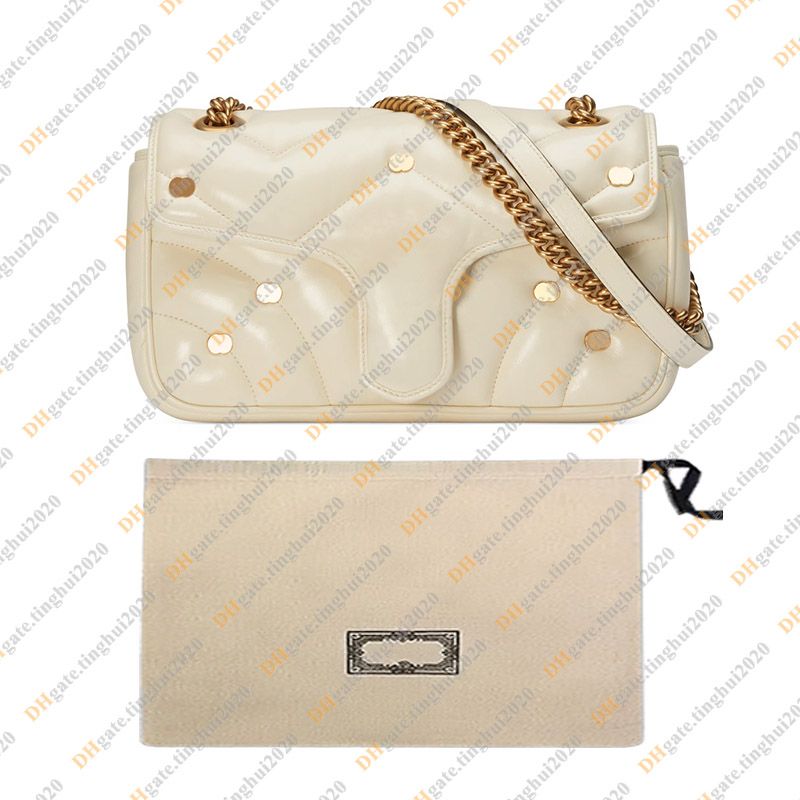 22cm White Leather / with Dust Bag