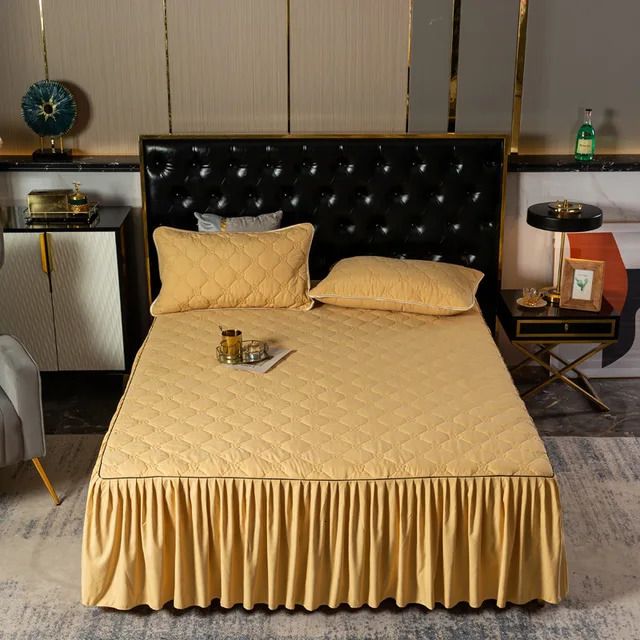 bed skirt-camel