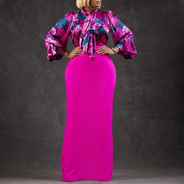 Purpurowy garnitur spódnicy