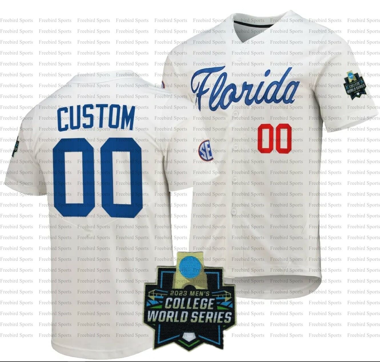 White Jersey Sleeve +World Series Patch