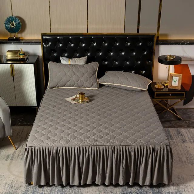 bed skirt-gray