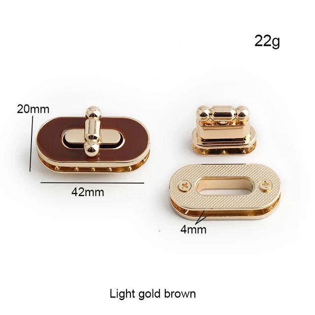 40x20mm L Gold Brown-5-uppsättningar