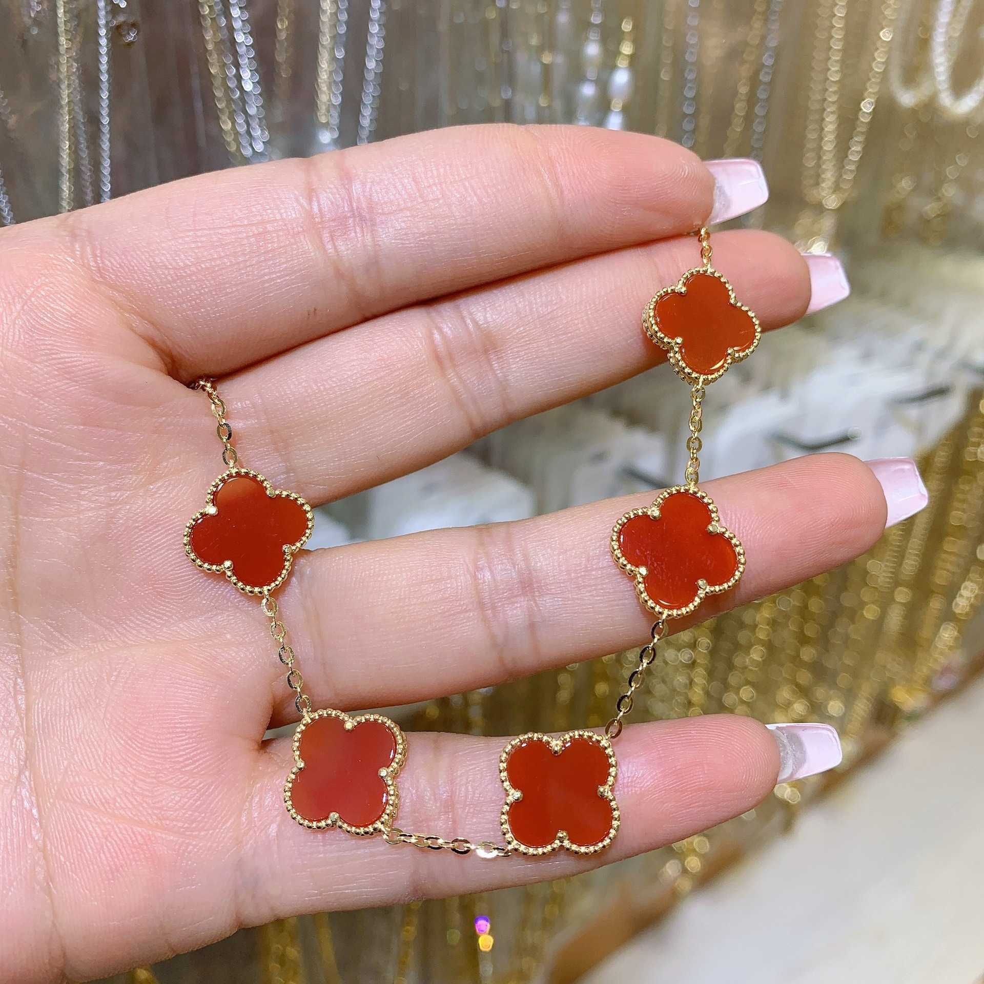 Rose Golden Red Agate-V Gold